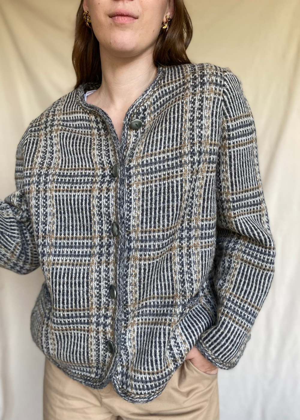 Ruitjes print vest - maat M/L
