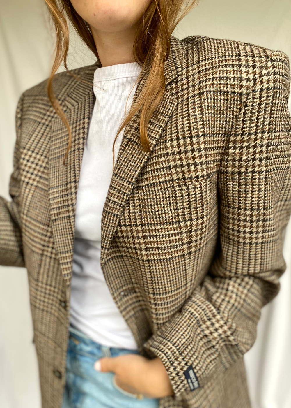 Geruiten dames blazer - maat L/XL
