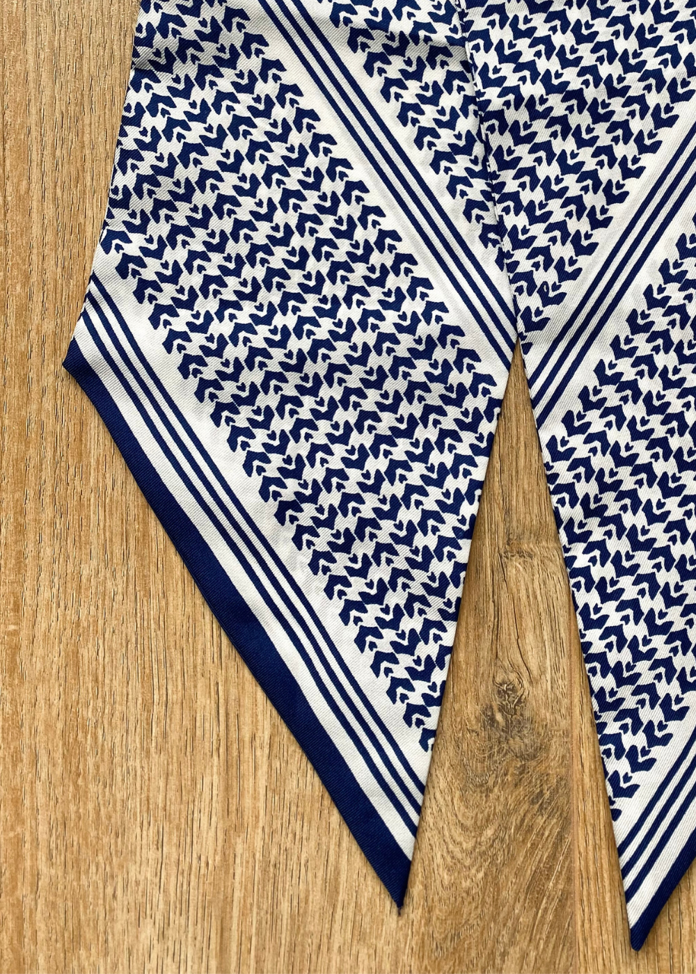Blauwe rechte sjaal