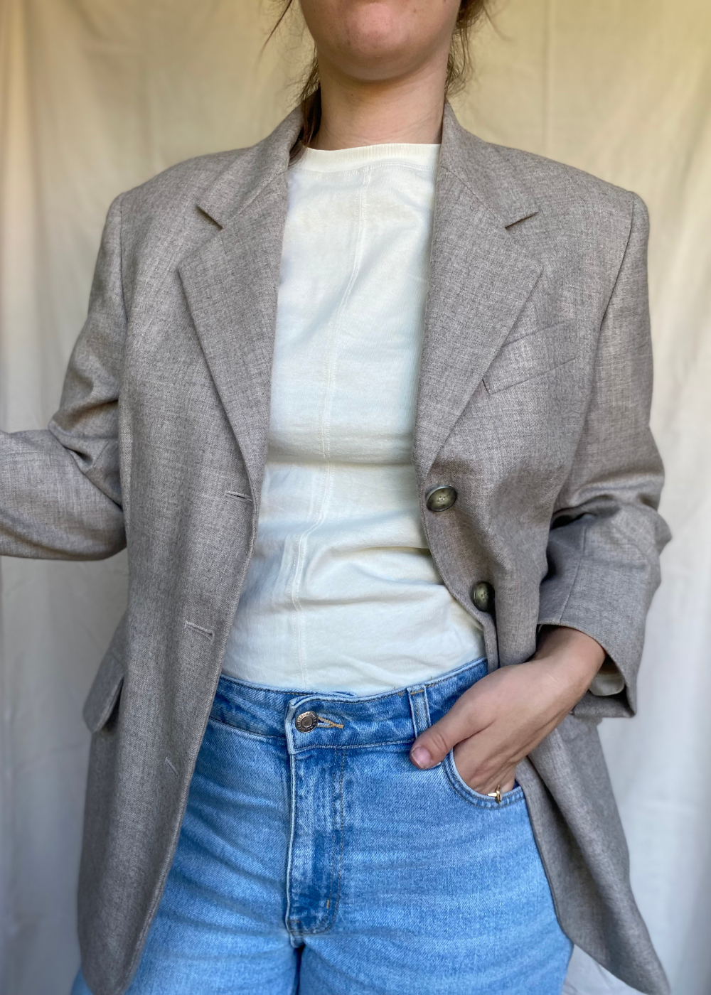 Licht grijze dames blazer - maat S/M