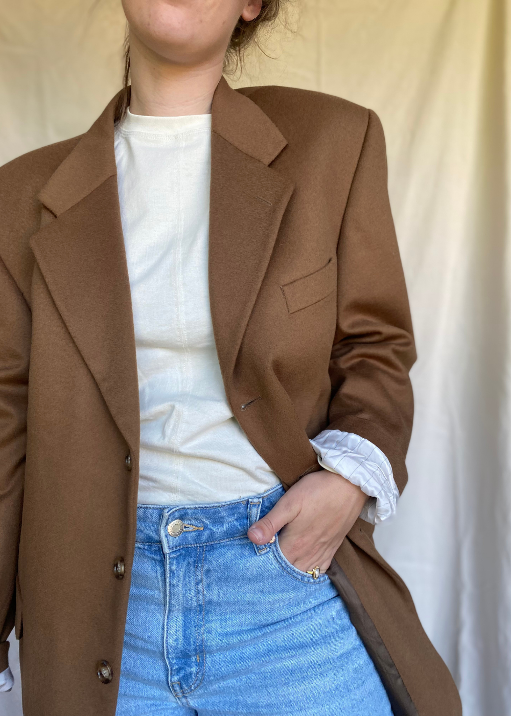 Wol & cashmier blazer - maat L/XL