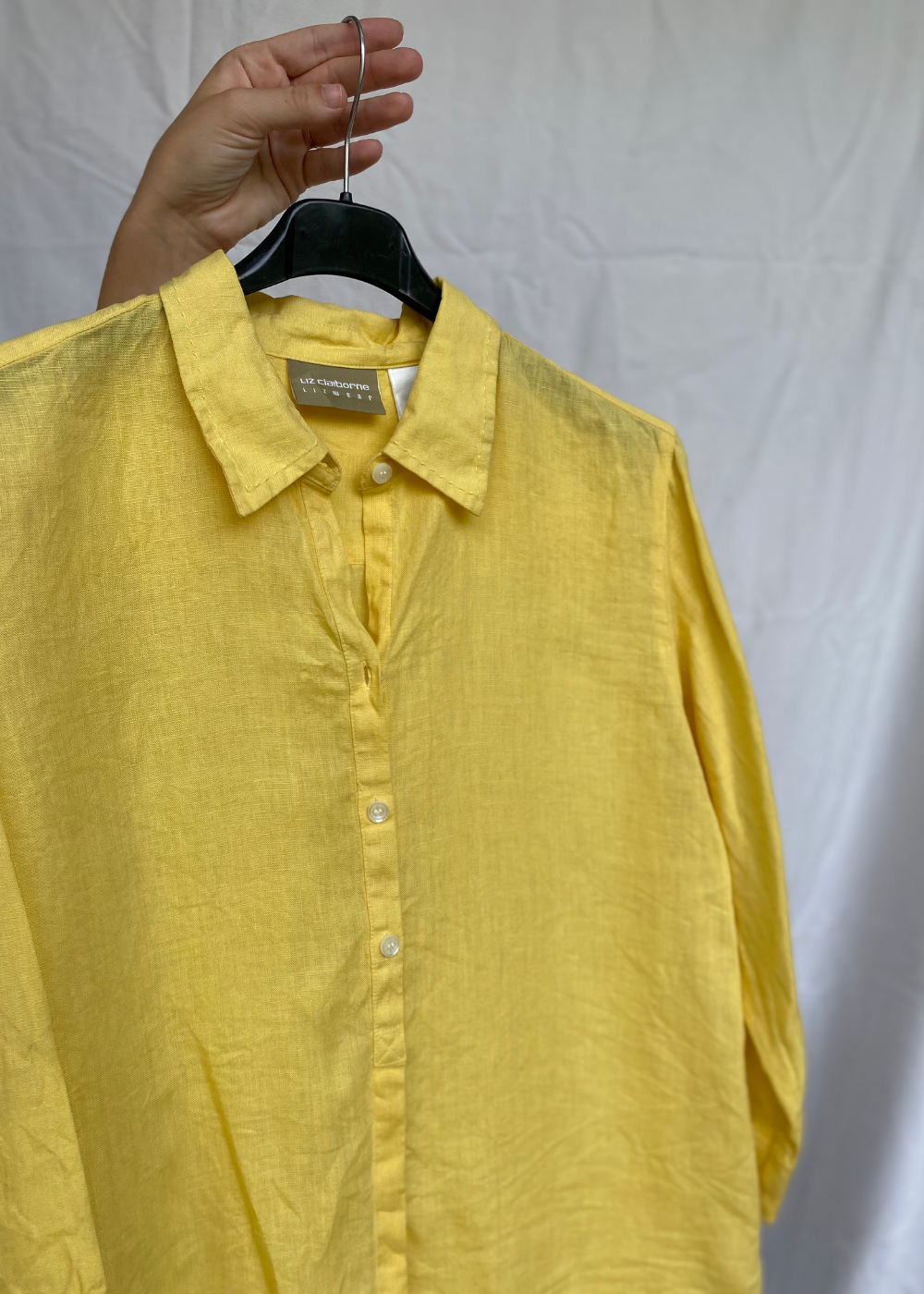 Gele linnen dames blouse - maat S/M