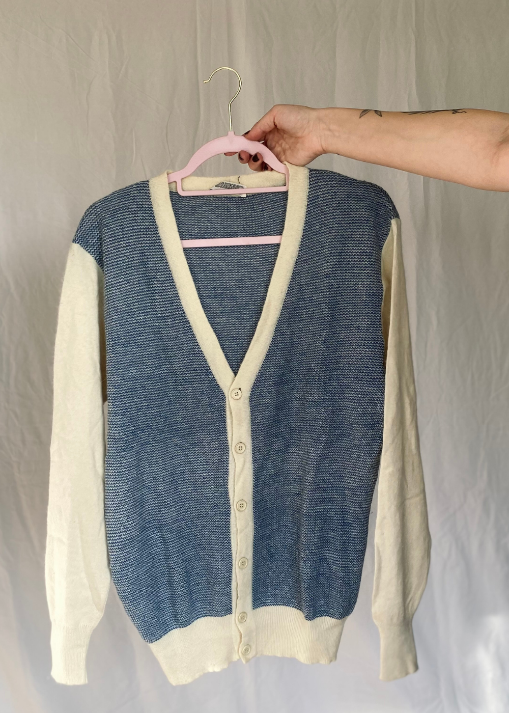 Blauw/wit vest - l/xl