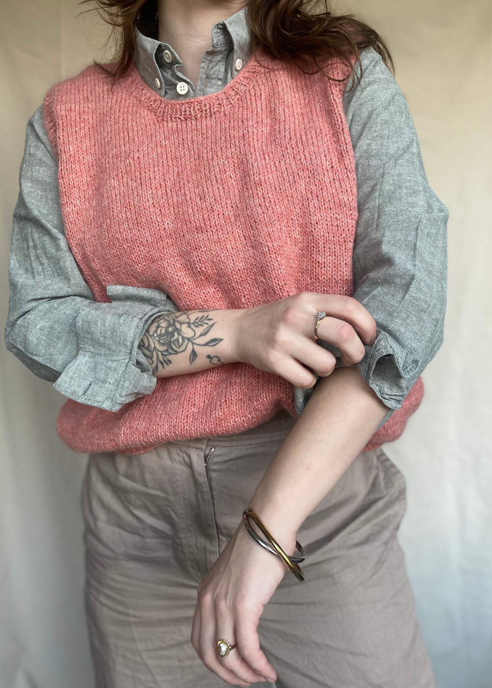 Lichtgroene katoenen blouse - maat S/M