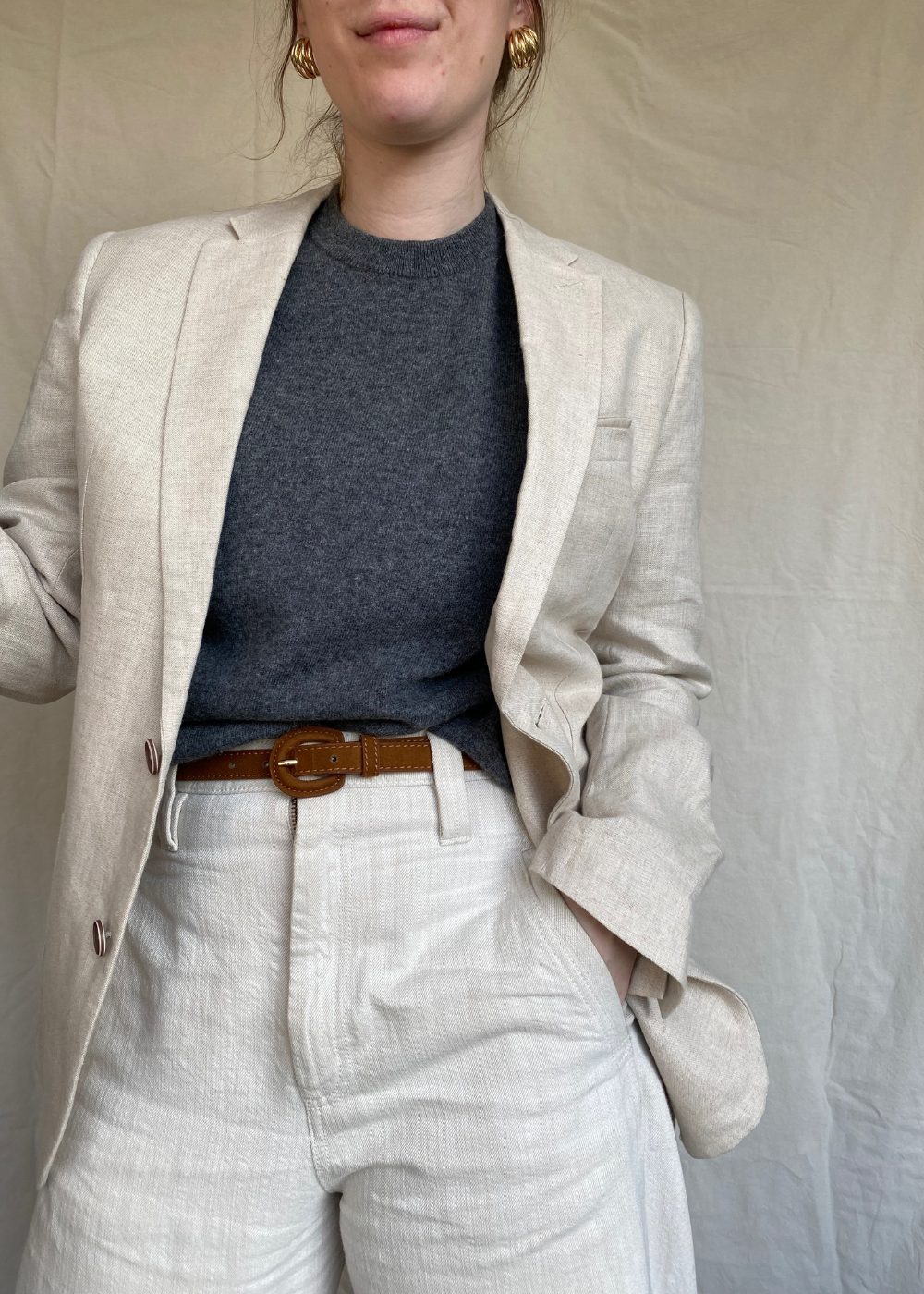 Antraciet longsleeve - maat L/XL