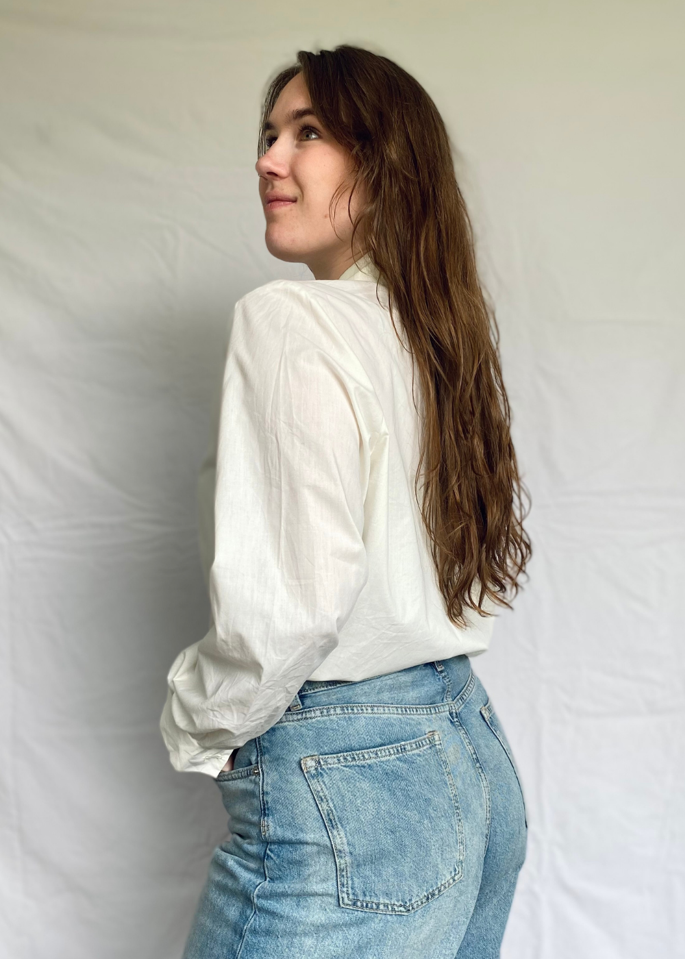 Romantische blouse met borduursels - l/xl