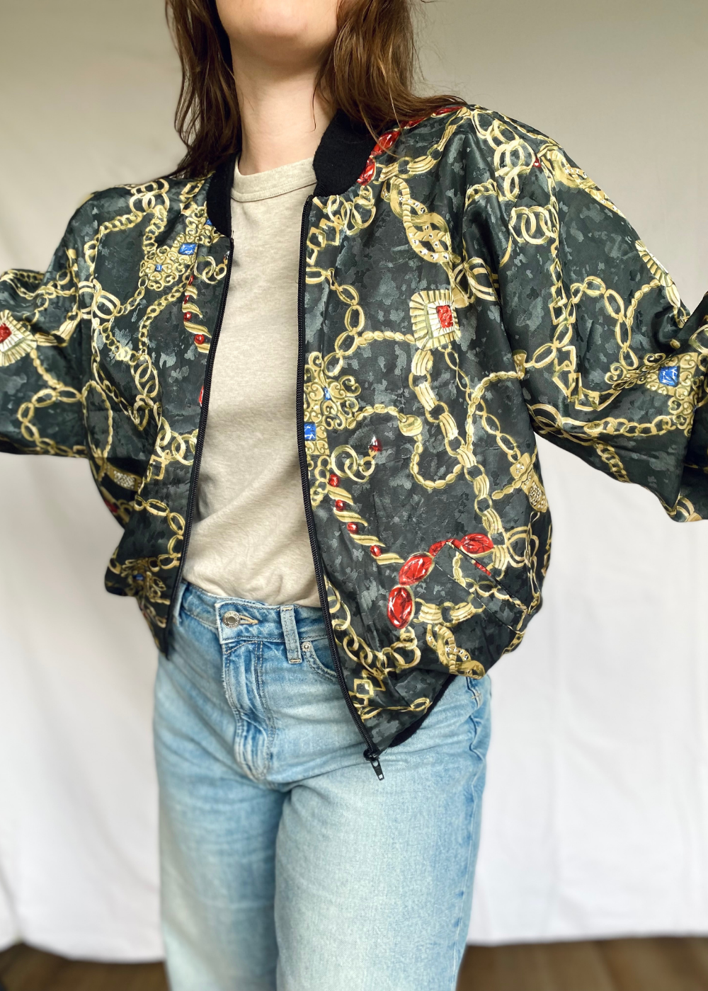 Print bomber jacket - m/xl