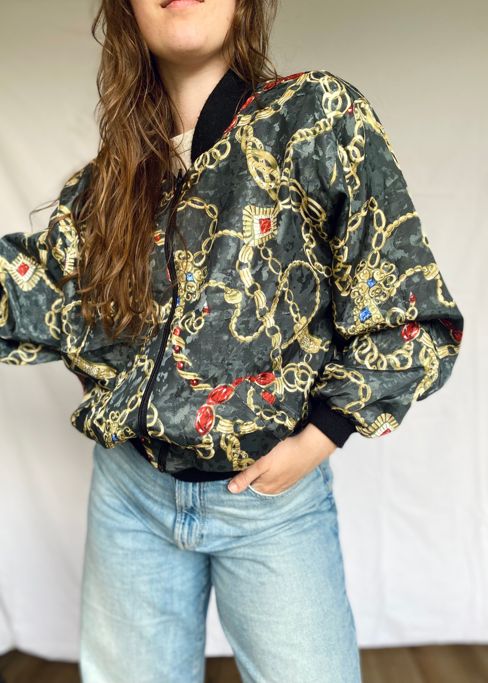 Print bomber jacket - m/xl