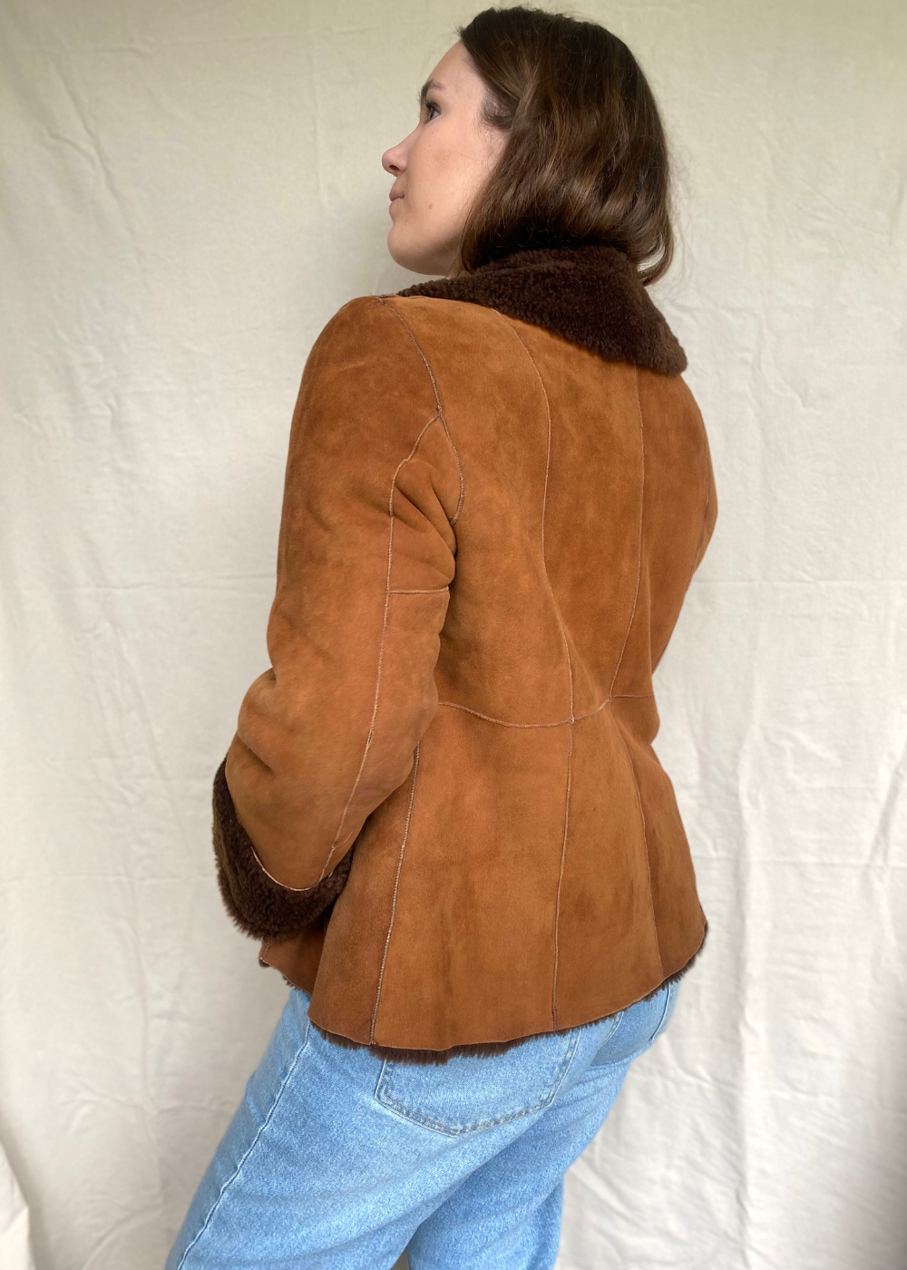 Faux fur lammy coat - maat S/M