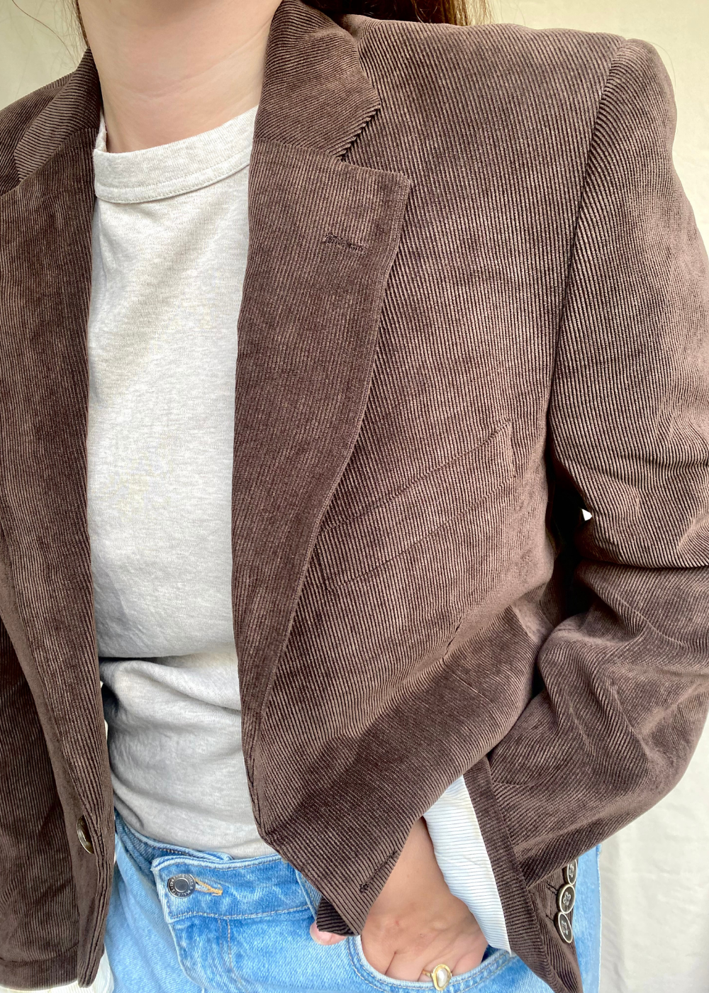 Cropped bruine blazer - maat M/L