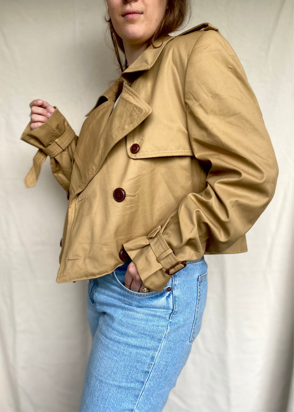 Remade cropped trenchcoat - maat L