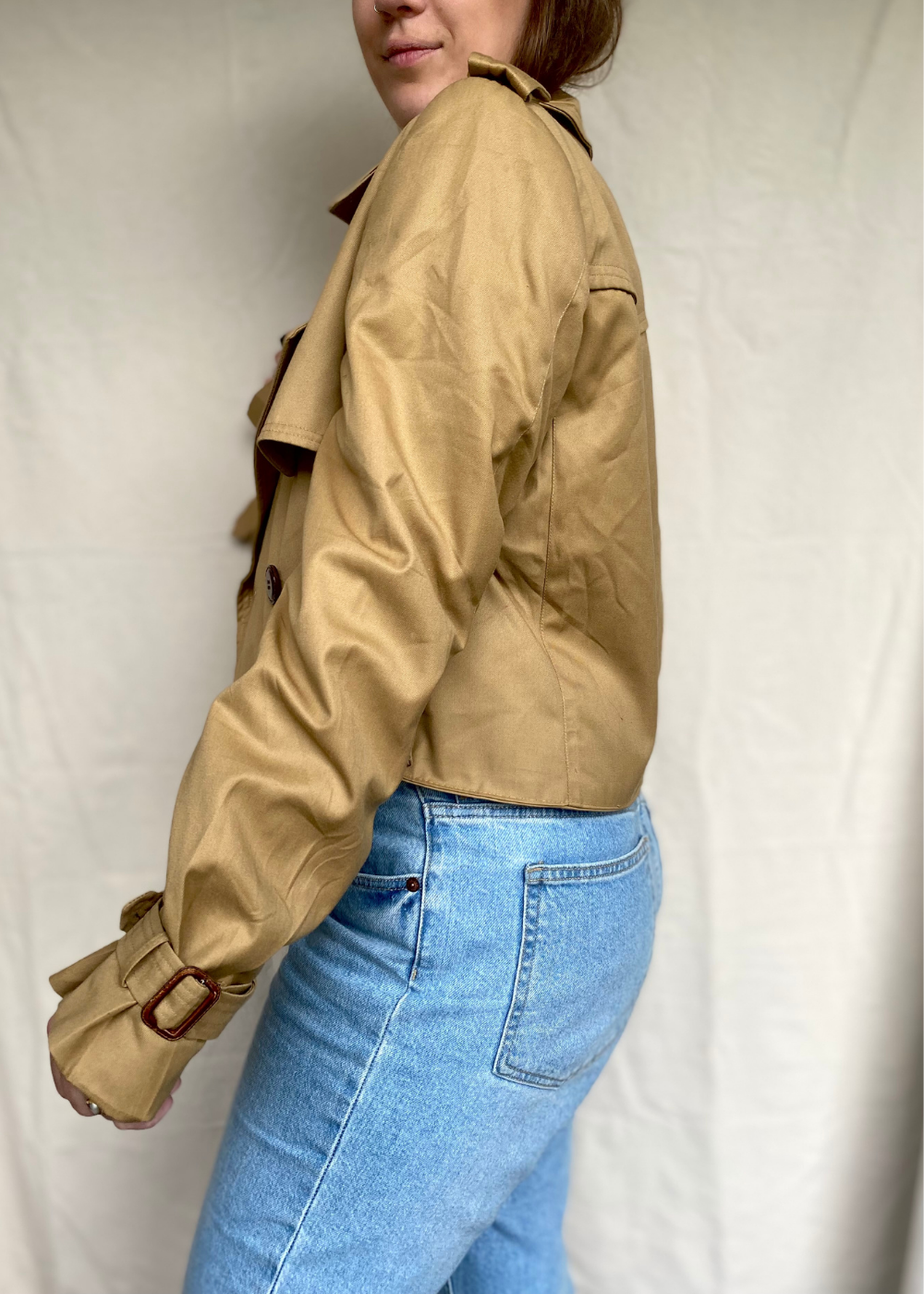 Remade cropped trenchcoat - maat L