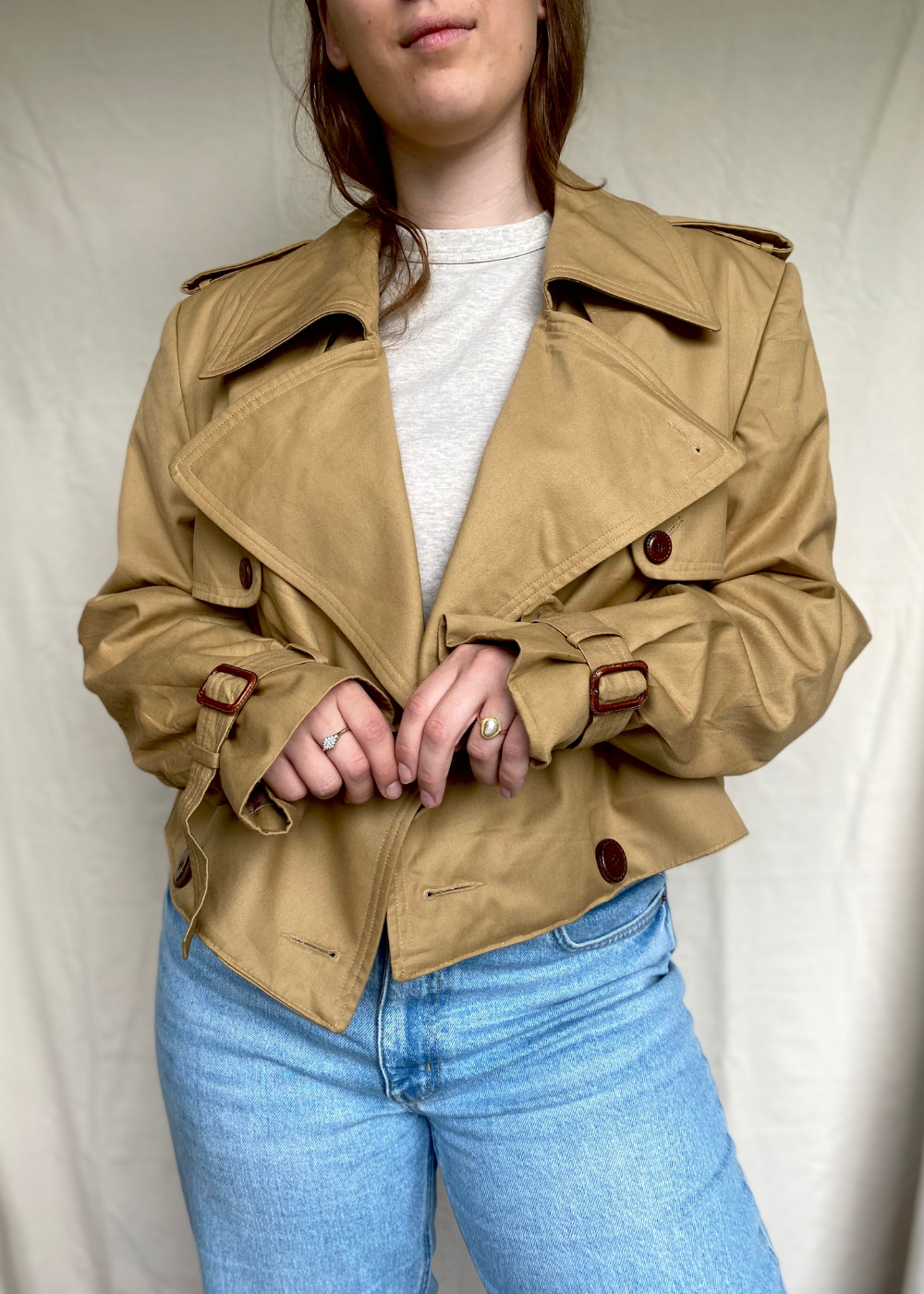 Remade cropped trenchcoat - maat L