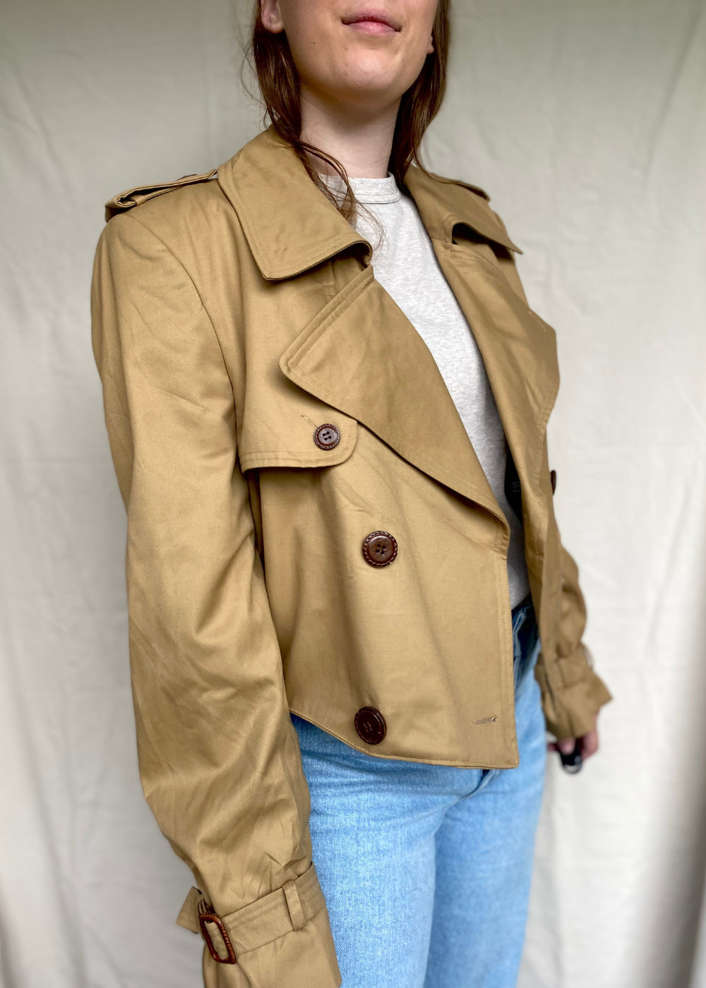 Remade cropped trenchcoat - maat L