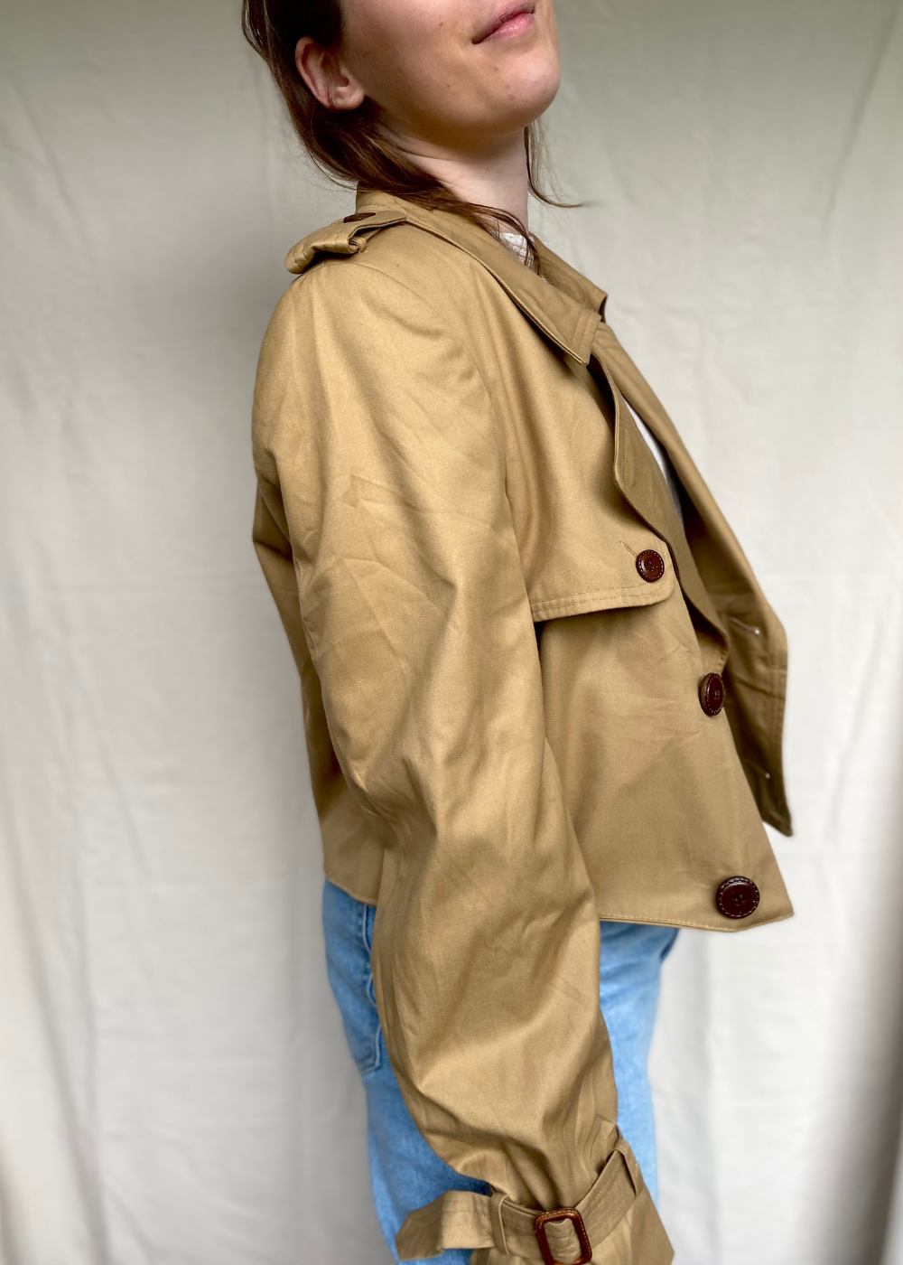 Remade cropped trenchcoat - maat L
