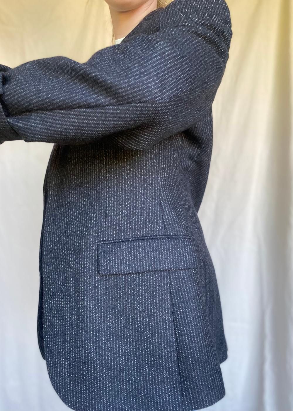Tijdloze krijtstreep blazer - maat L