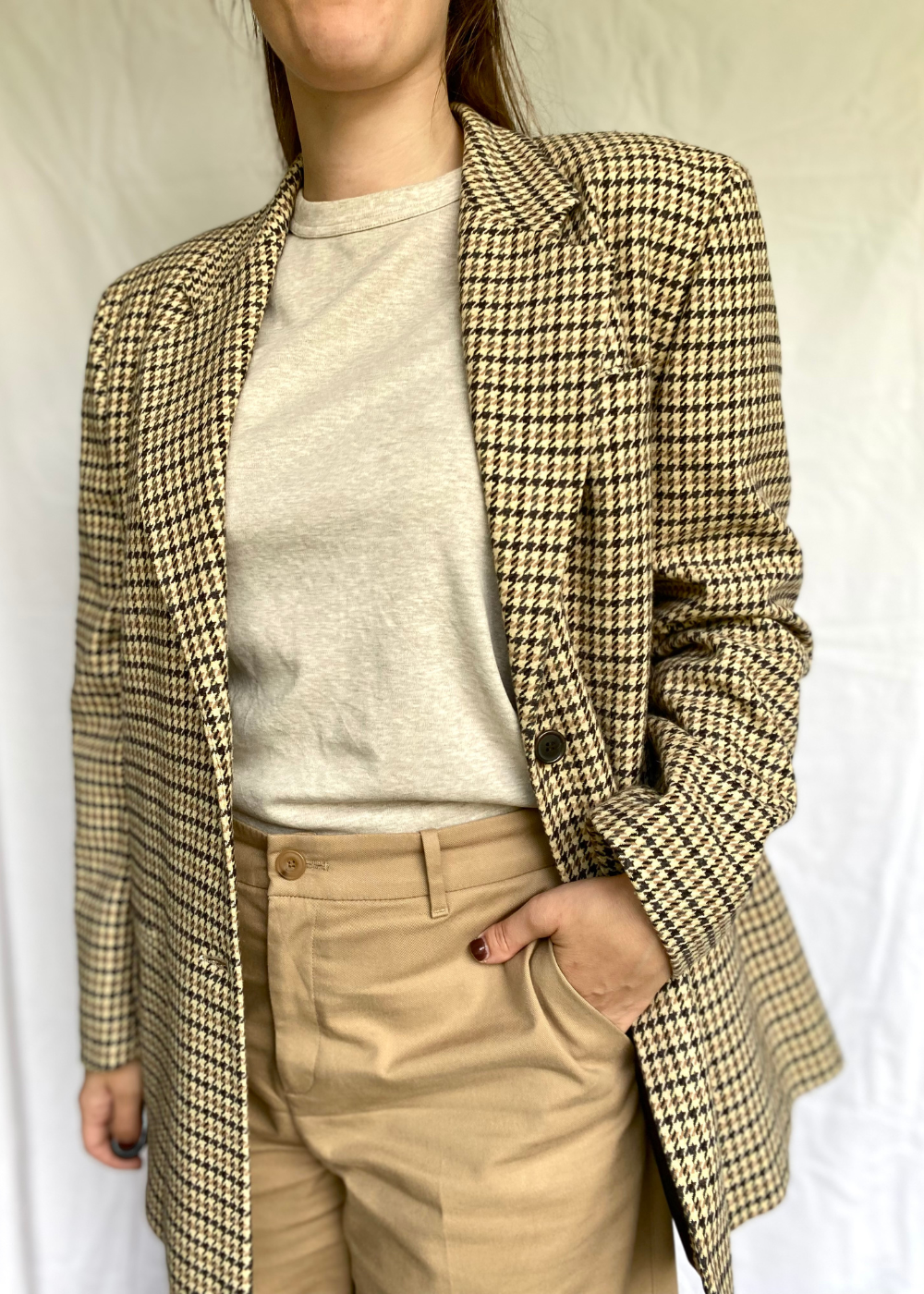 Geruiten dames blazer - maat L