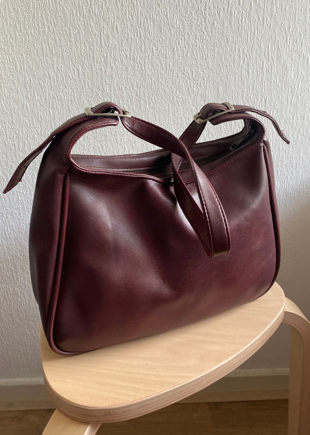Bordeauxrood leren tas