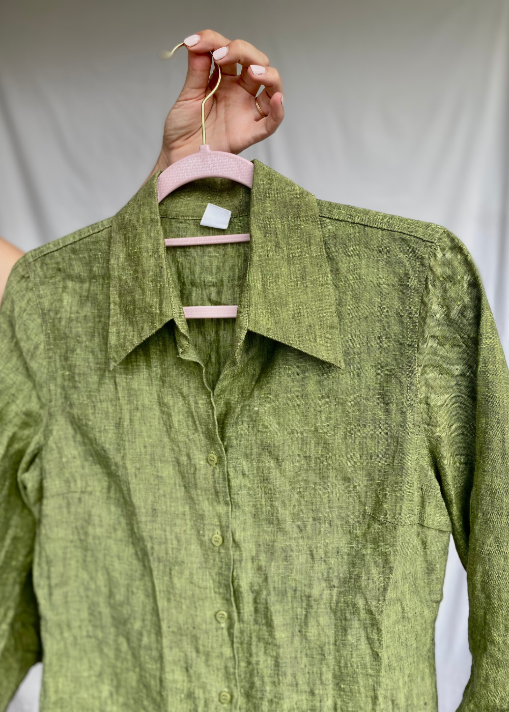 100% linnen groene blouse - maat S/M
