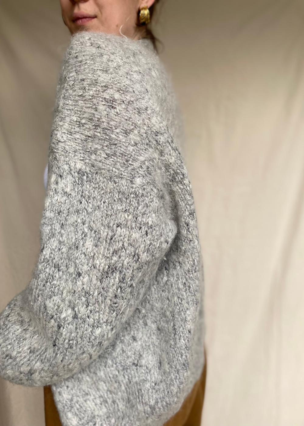 Grijs wollen vest - maat M tot XL