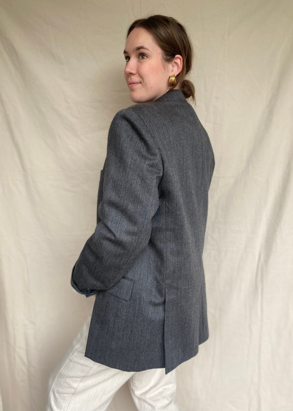 Klassieke grijze blazer - maat L/XL