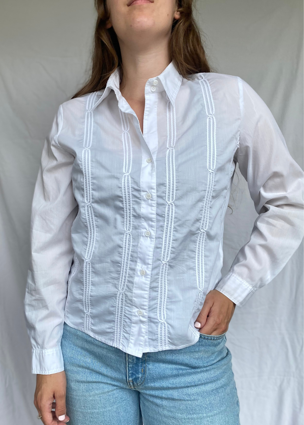Witte katoenen blouse - maat S/M