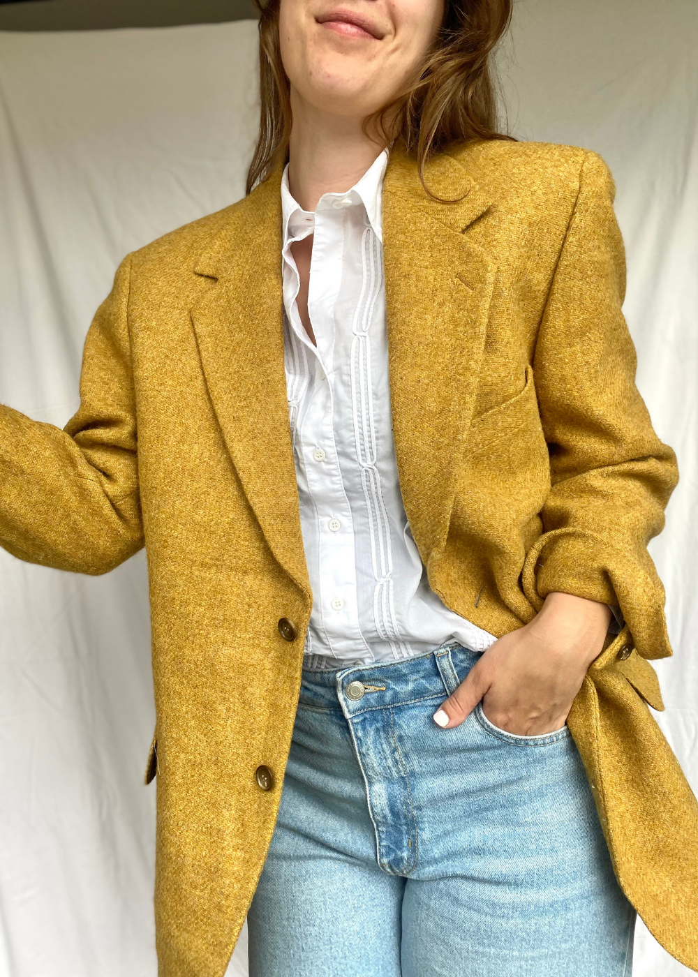Witte katoenen blouse - maat S/M