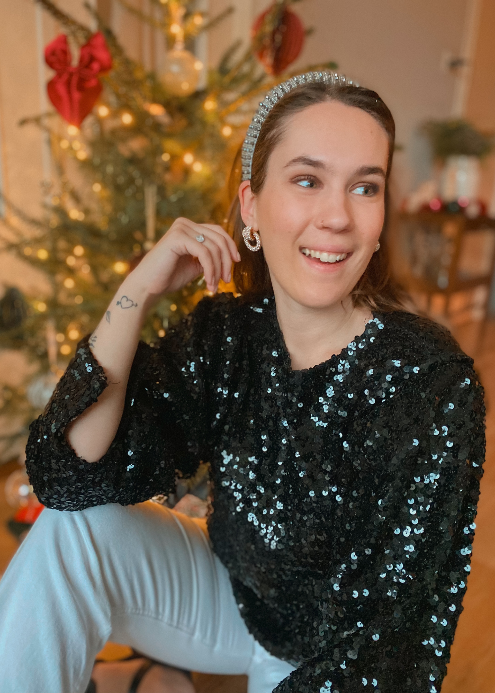 Vintage glitter tops