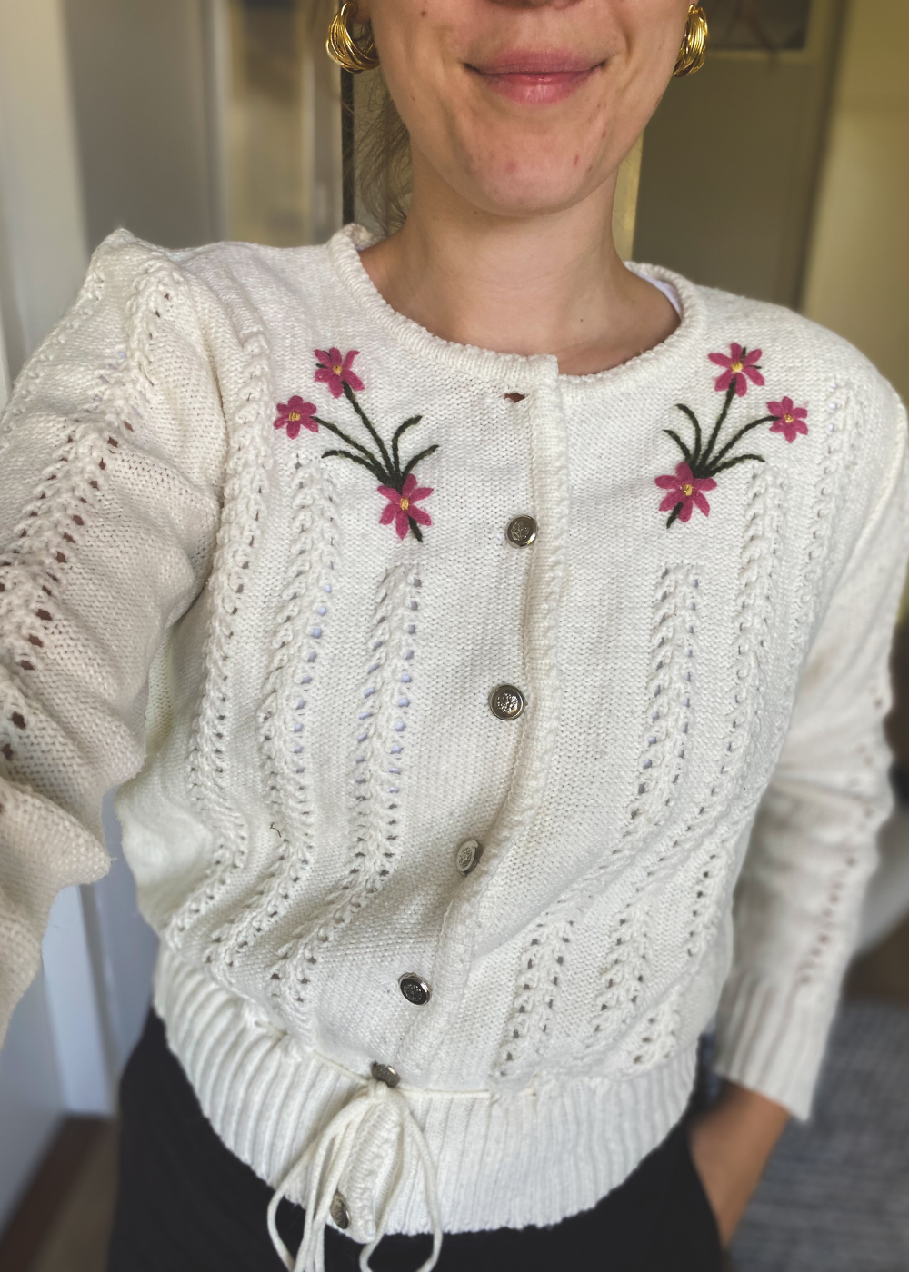 Creme wit vest - maat S/M