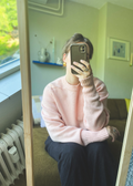 100% lamswollen roze trui - maat S/M