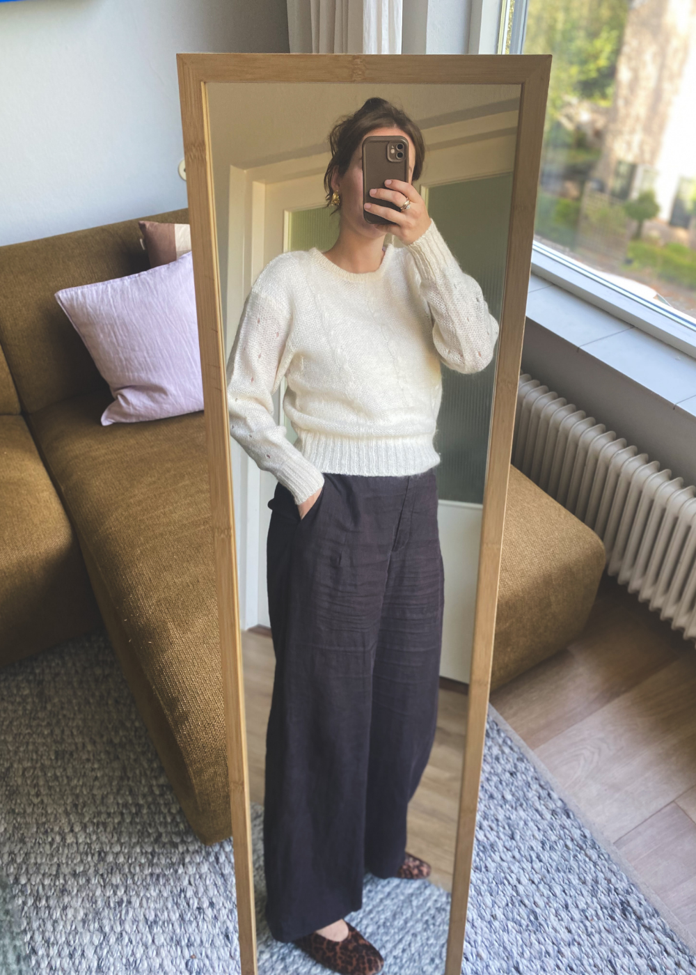 Wit mohair-mix trui
