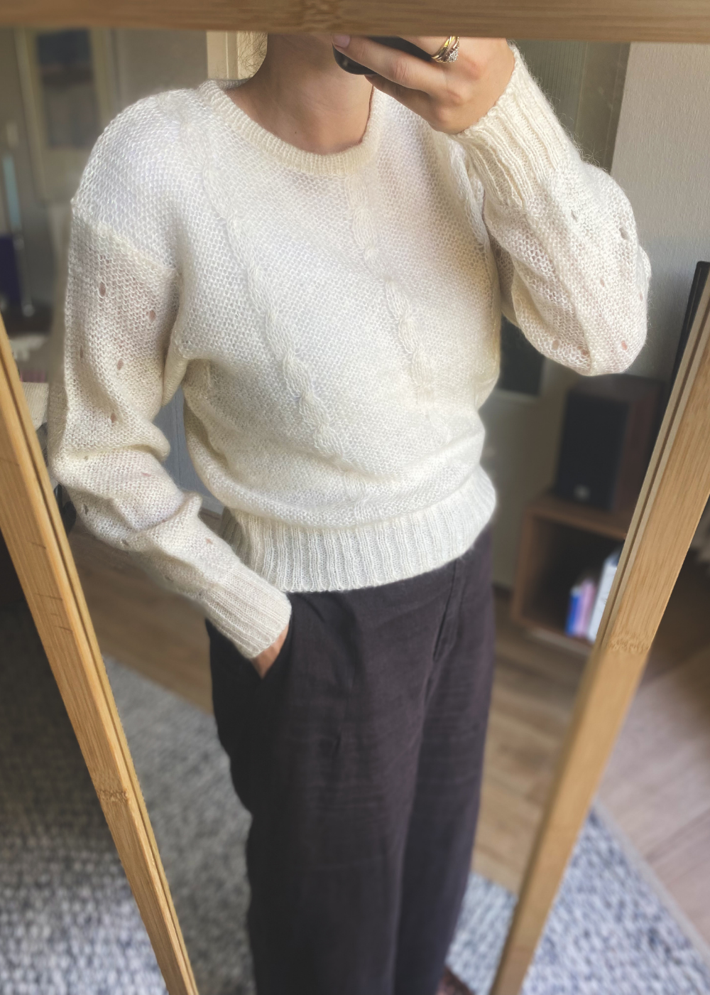 Wit mohair-mix trui