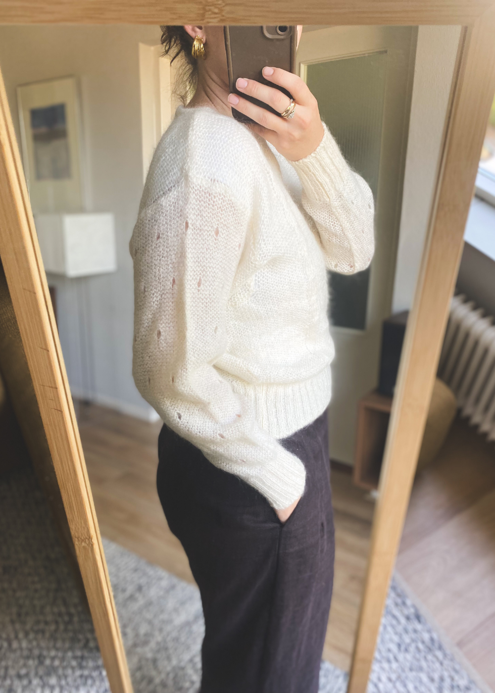Wit mohair-mix trui
