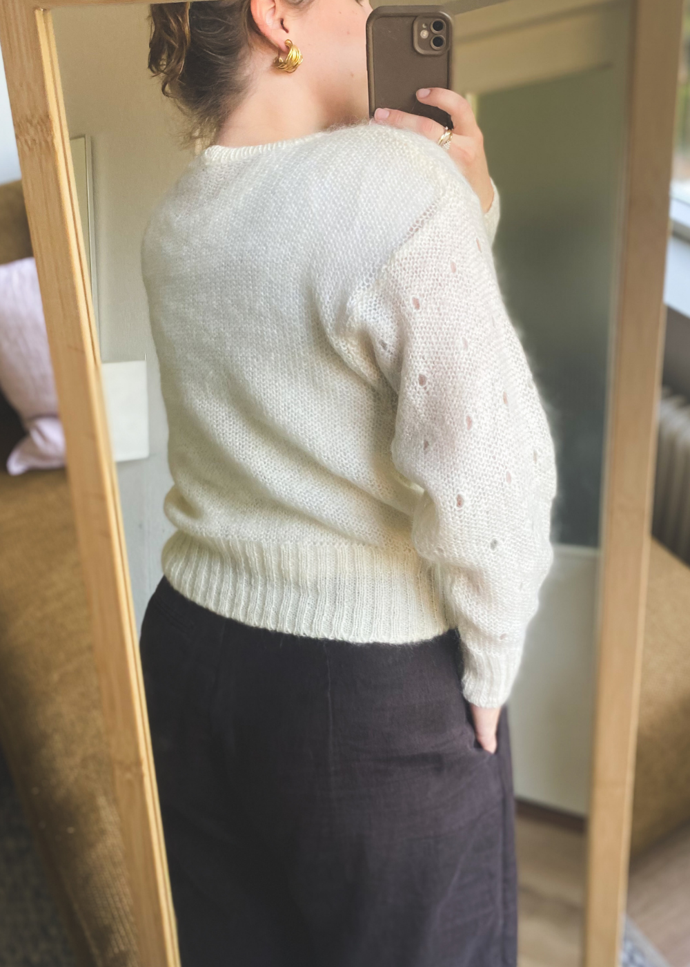 Wit mohair-mix trui