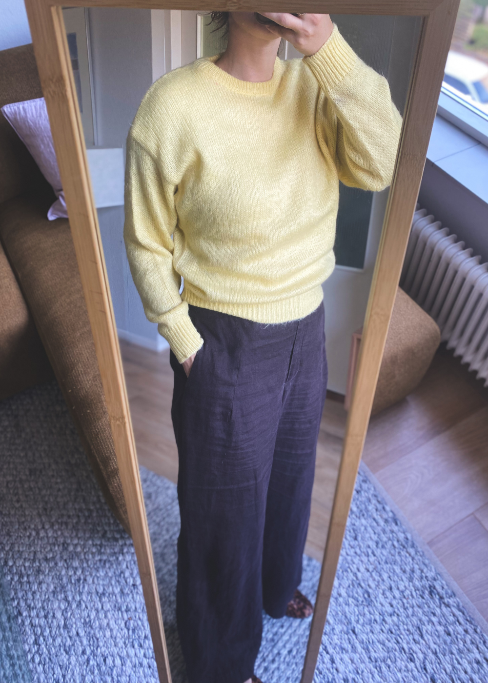 Gele wollen trui - maat S/M