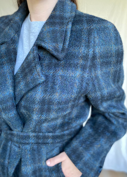 Geruiten woolcoat - maat L/XL