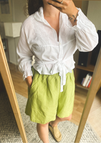 Remade witte kanten blouse - maat M/L
