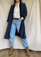 Donkerblauw vest met strepen - maat S/M