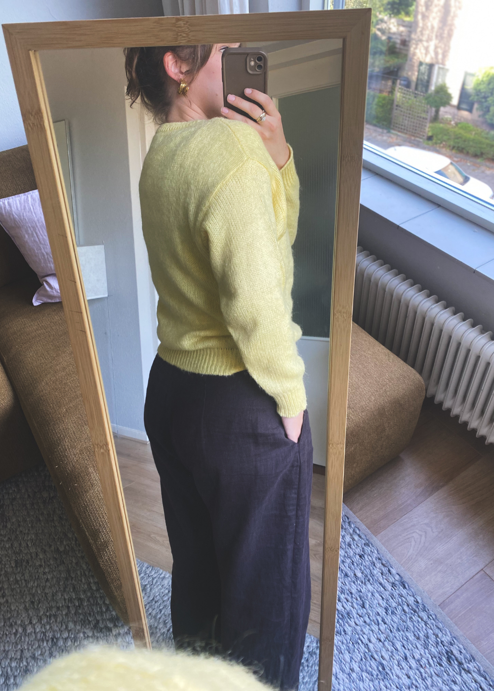 Gele wollen trui - maat S/M