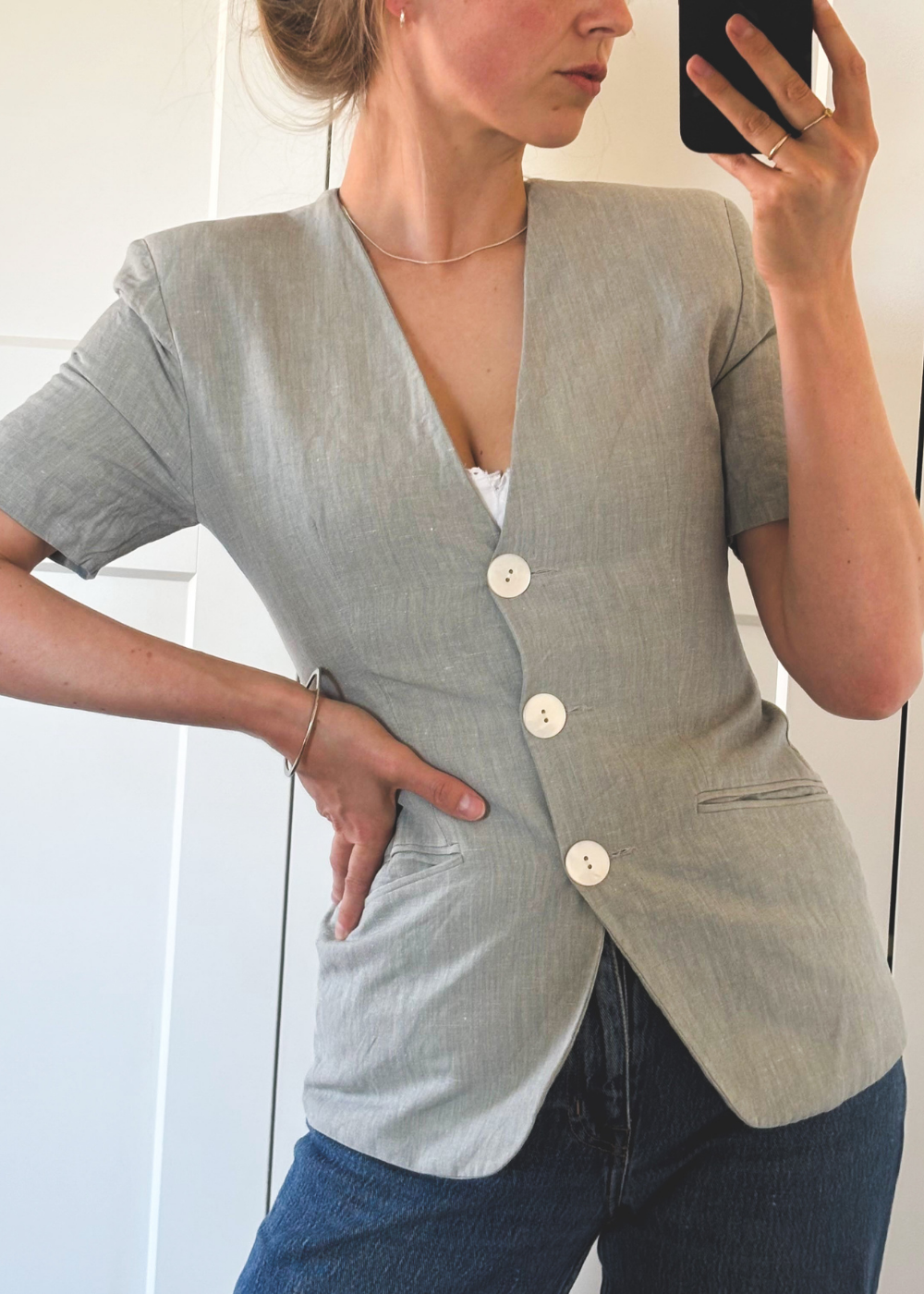 Mintgroene blazer - XXS/XS