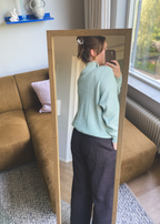 Lichtblauwe cashmere/zijde - maat L/XL