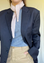 Roze krijtstreep blazer - maat L/XL
