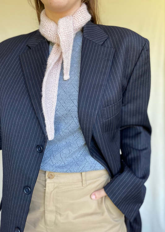 Roze krijtstreep blazer - maat L/XL
