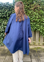 Donkerblauwe trench - maat L
