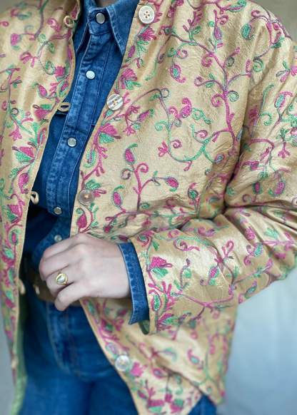 Viscose embroidered jasje/vest - maat M/L