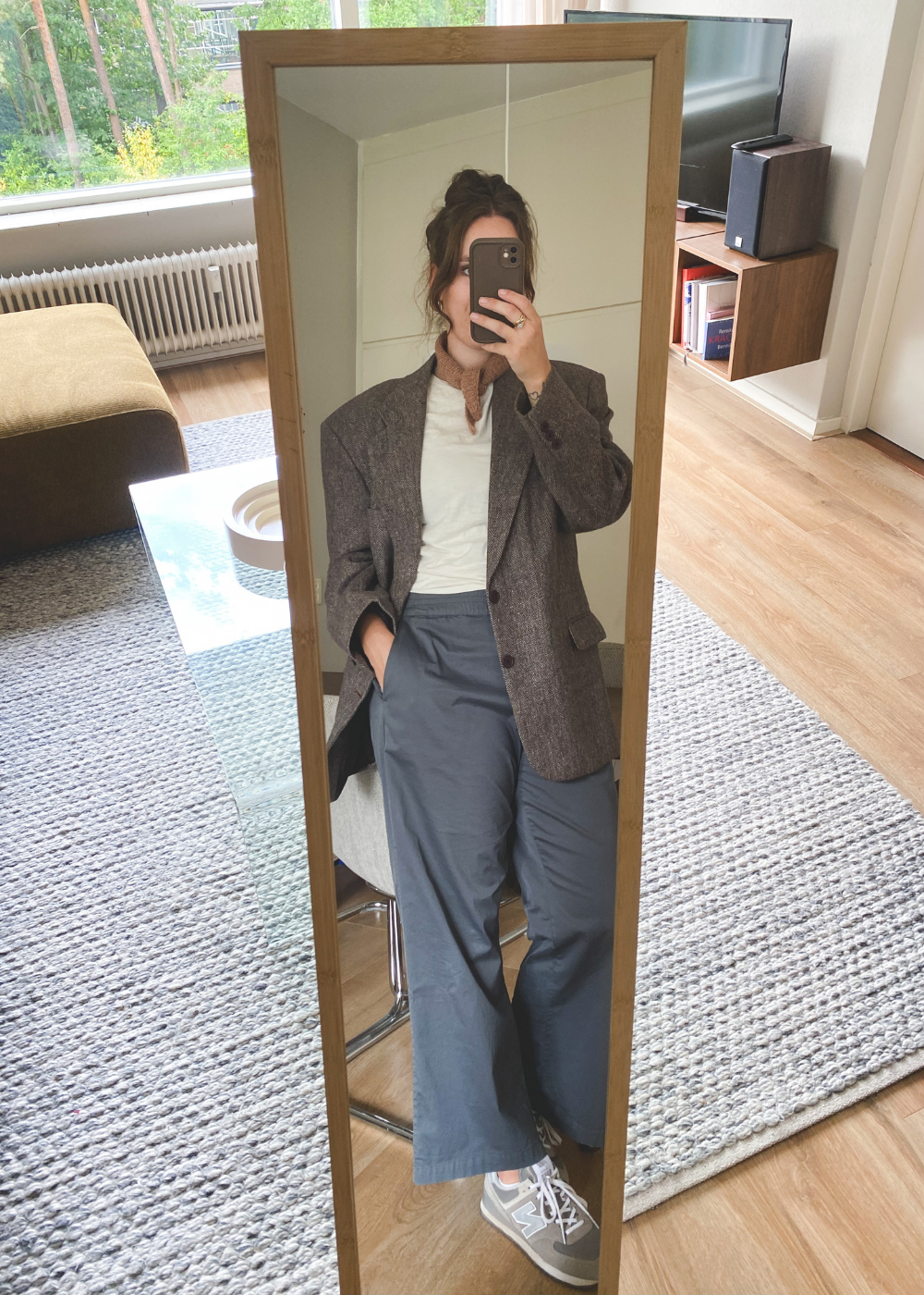Bruin/grijze blazer - maat L/XL