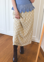 Beige stippen rok - maat S