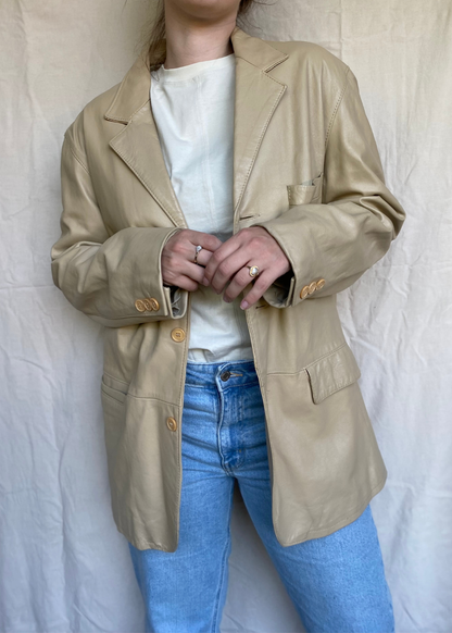 Licht beige dames jas - maat L/XL
