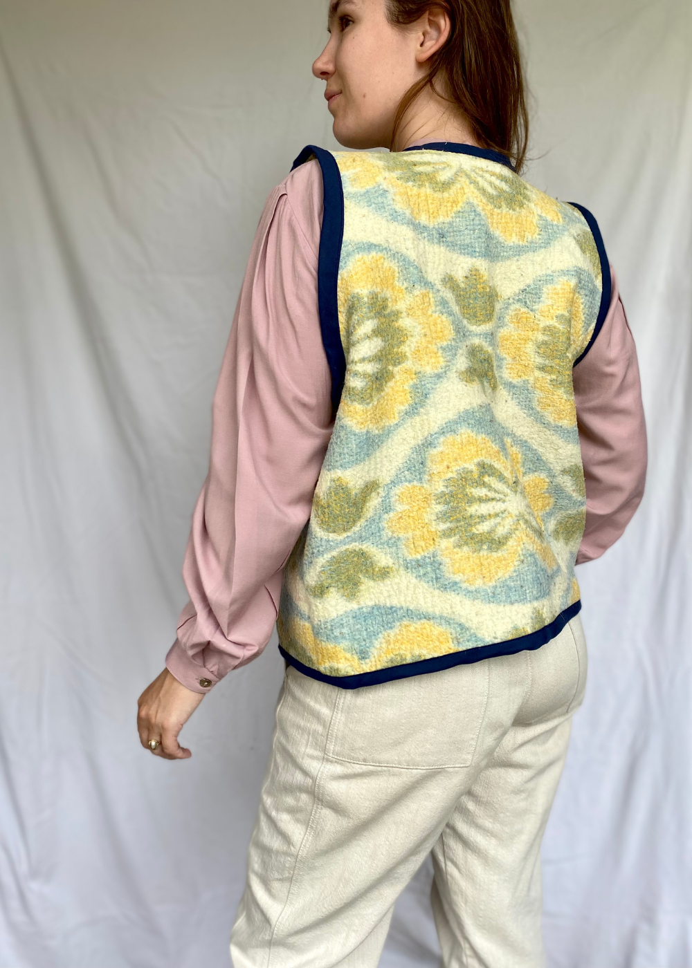 Handgemaakte wollen gilet - maat M tot XL