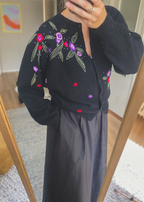 Zwart wol vest - maat M/L